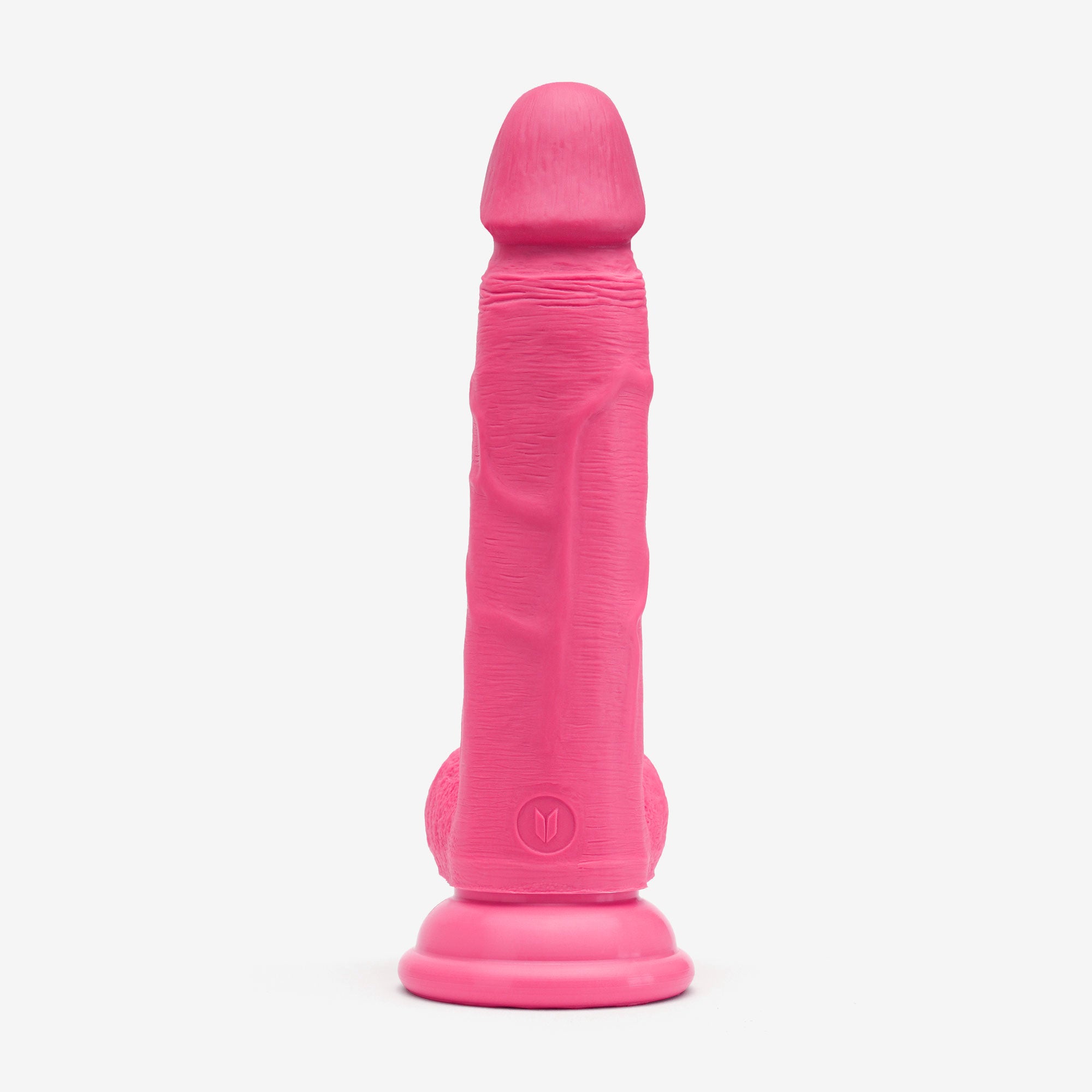 Realistic Dildo 6 Inch Dual Density Silicone With Suction Cup Balls Pink Back #color_pink