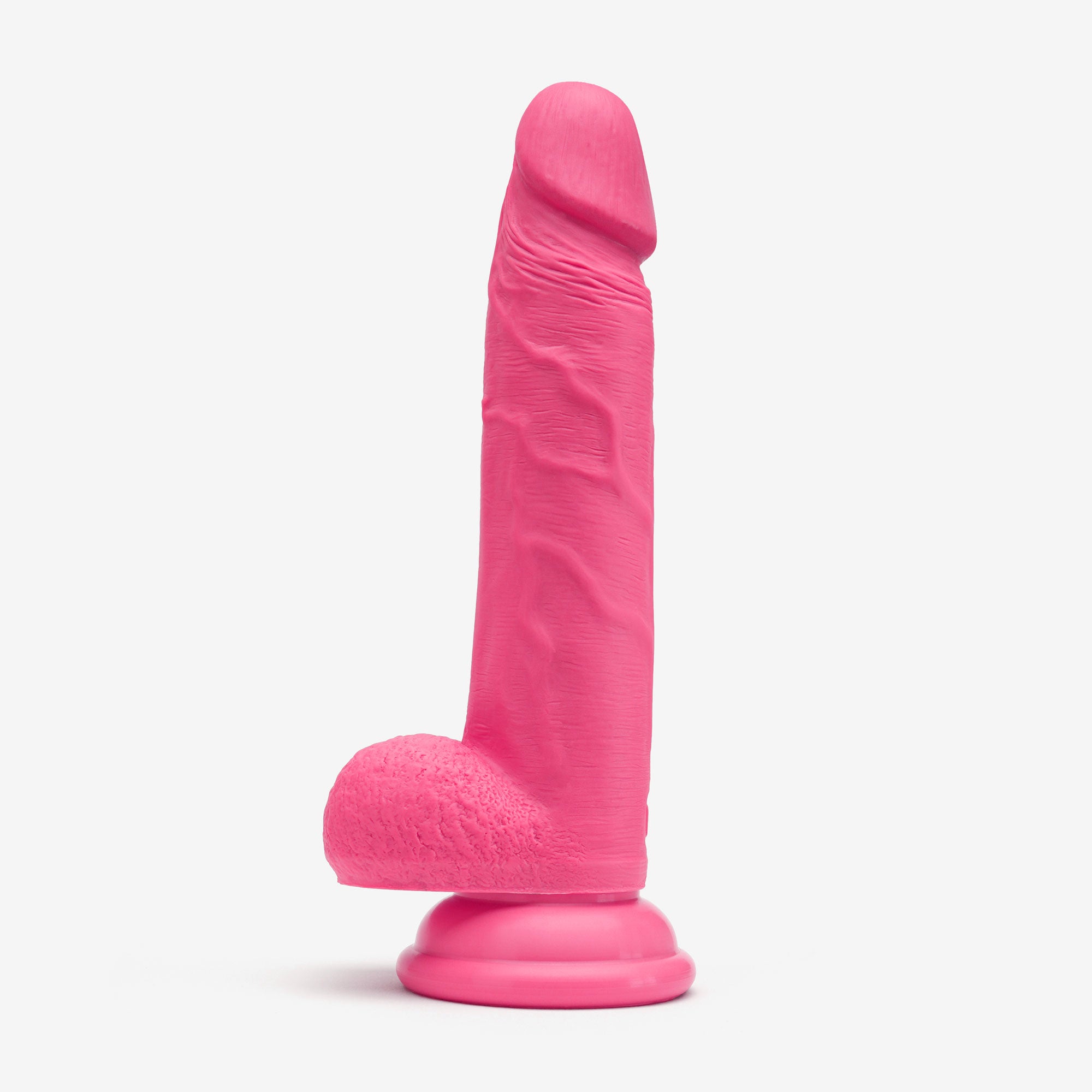 Realistic Dildo 6 Inch Dual Density Silicone With Suction Cup Balls Pink Left #color_pink